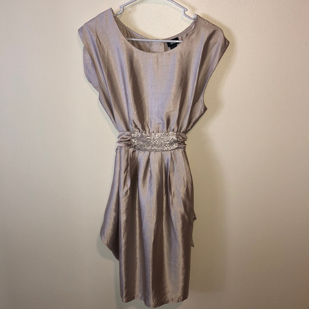 Warm Taupe Mini Dress